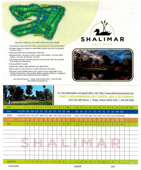 shalimar golf club tempe az.